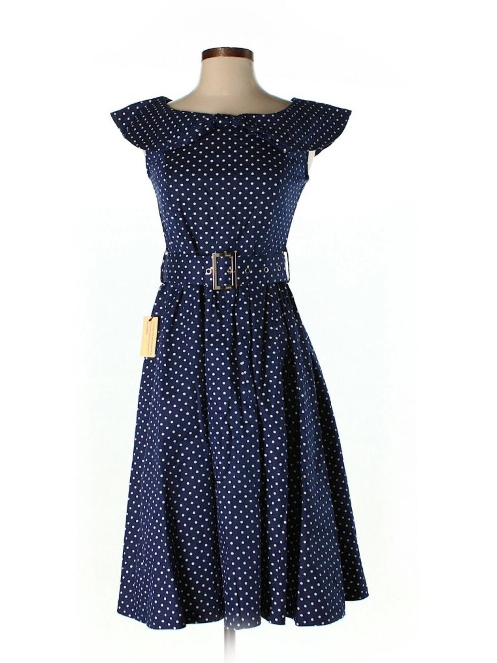 Lindy Bop Womens Polka Dot Casual Dress, size XS